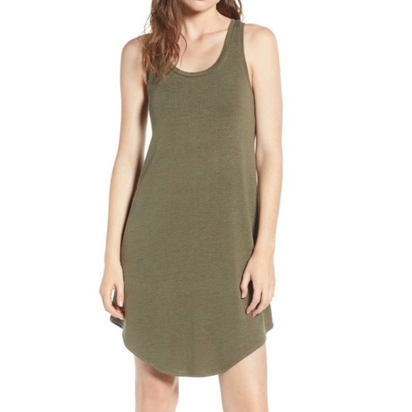 NWT Leith Racerback Green Shift Dress - M - Picture 1 of 7